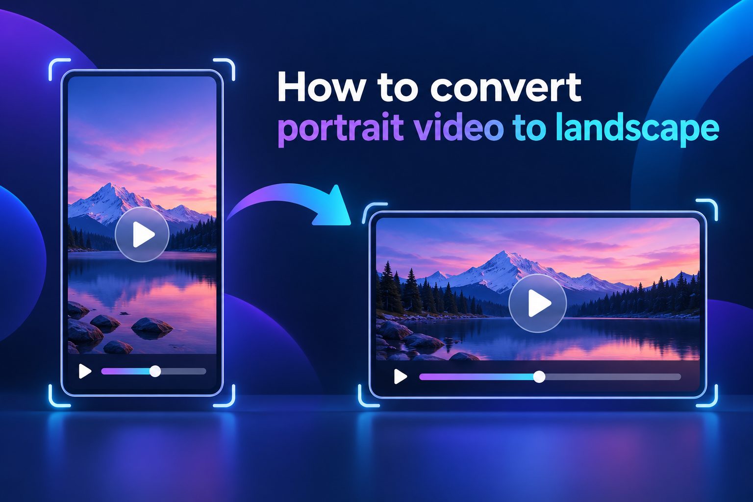 how-to-convert-portrait-video-to-landscape-e2784 Portrait video transformed into a landscape frame with blurred side background